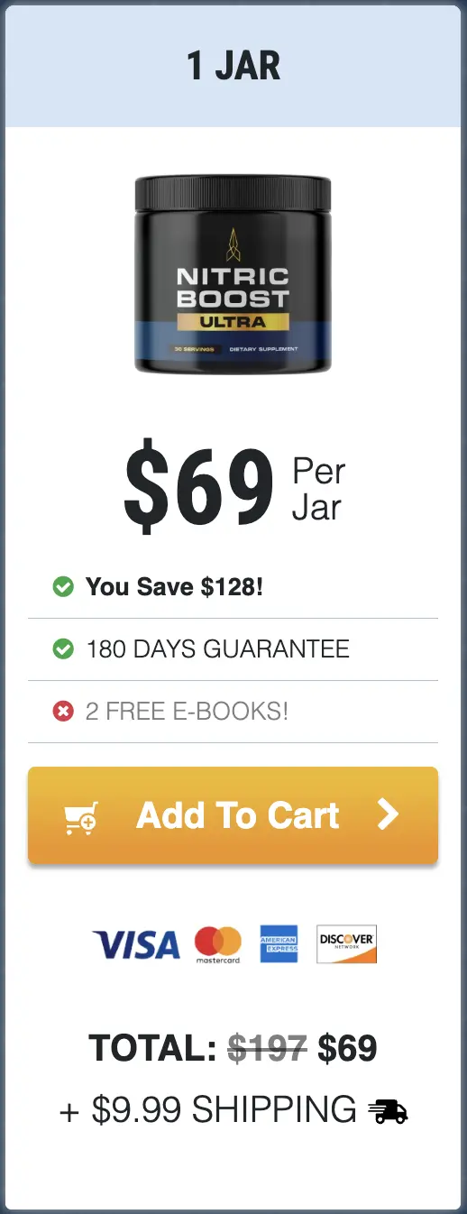 Nitric Boost Ultra 1 bottle