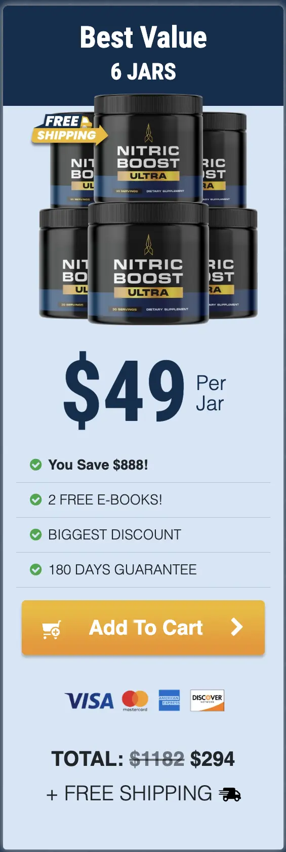 Nitric Boost Ultra 6 bottles